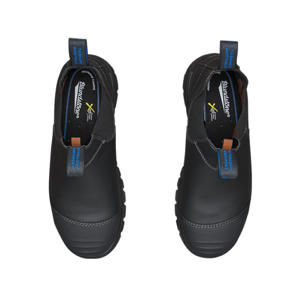 Blundstone Black platinum quality water resistant upper elastic side safety boot