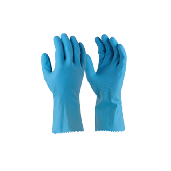 MAXISAFE BLUE LATEX SILVERLINED GLOVE 33CM