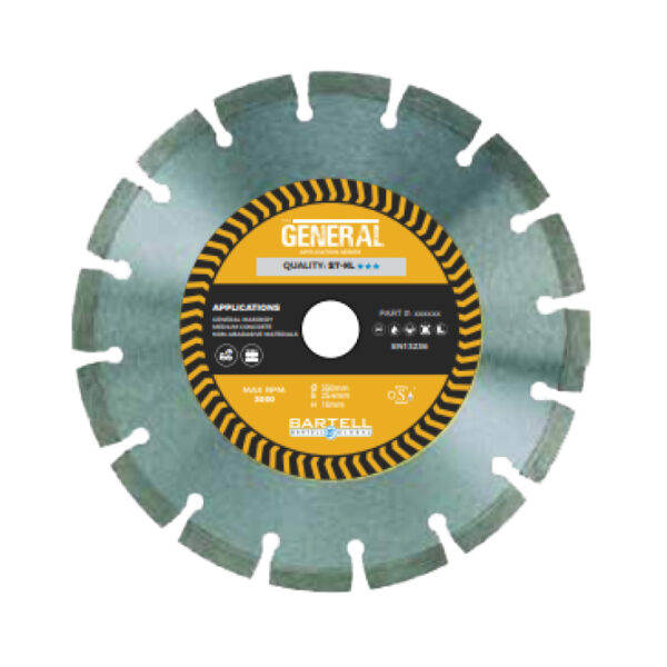 Bartell Diamond Blade ST-XL 125mm(5")x22.23mm - 7/8” - GP Medium concrete, Masonry