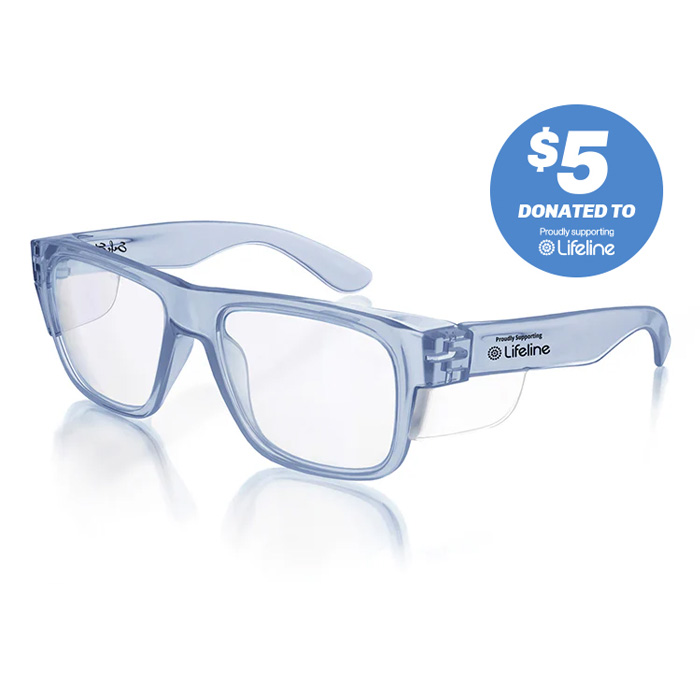 SafeStyle Blue Frame Safety Glasses